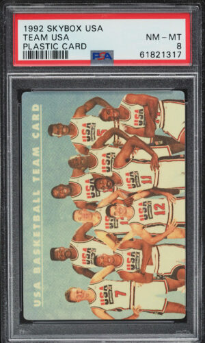 1992 Skybox USA Basketball Plastic Card w/ Michael Jordan PSA 8 NM-MT