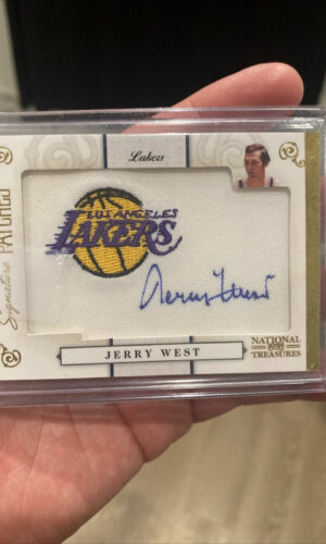 2009-10 National Treasures Jerry West Signature Patches Auto #40/54 Lakers