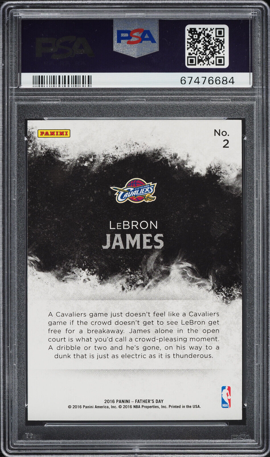 2016 Panini Fathers Day Collection Lebron James 2 Psa 9 Mint 1