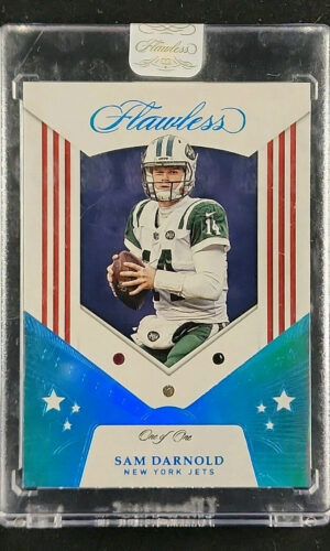 2018 Panini Flawless Red White & Blue Sam Darnold ROOKIE 1/1 #169 MBA AUTH