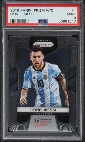 2018 Panini Prizm World Cup Soccer #1 Lionel Messi Argentina PSA 9 MINT
