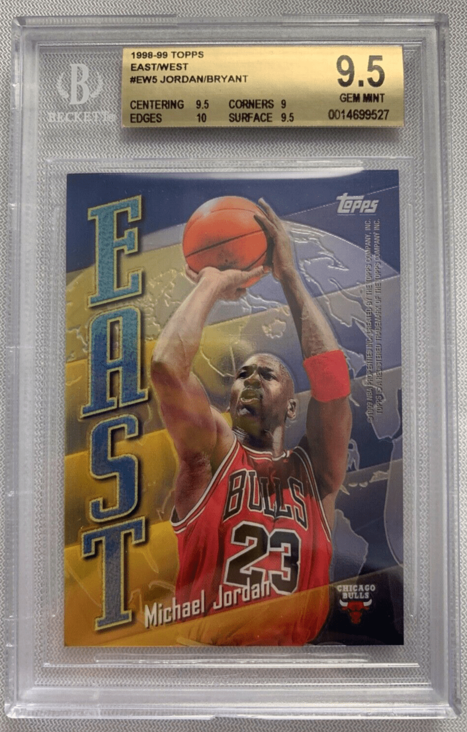 BGS 9.5 Gem Mint 1998 99 Topps Michael Jordan Kobe Bryant East West EW5