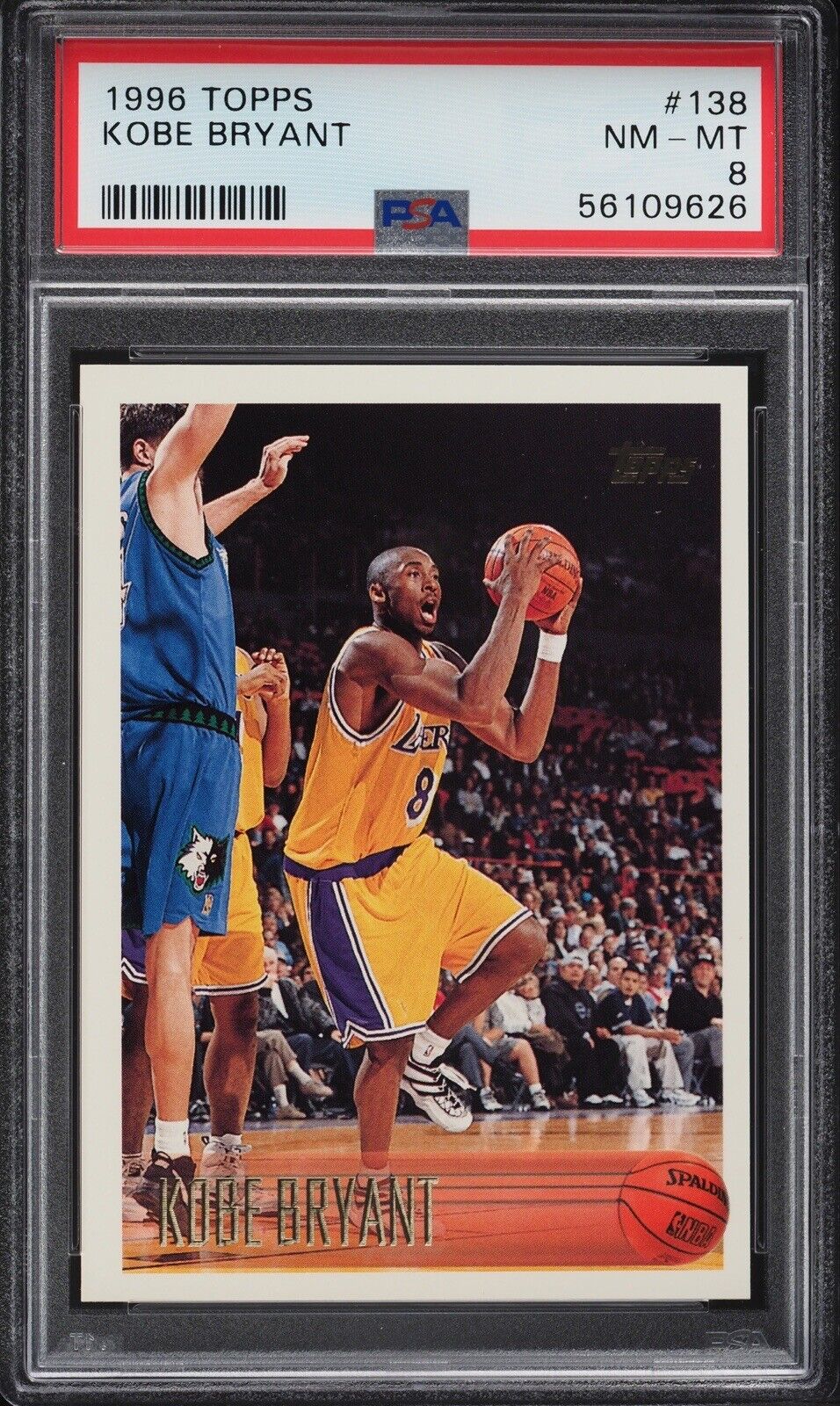 Kobe Bryant 1996-97 Topps Basketball RC Rookie #138 Los Angeles Lakers PSA 9